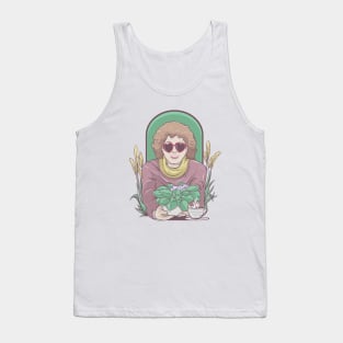 Retro Blonde lady Tank Top